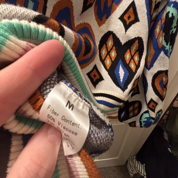 Colorful Heart Patterned Sweater - Picture 3 of 3